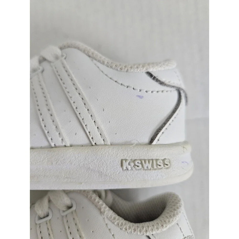 Vintage Infant K-Swiss White Lace Up Sneakers Shoes Size 7